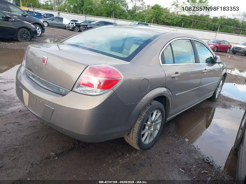 2008 Saturn Aura Xe VIN: 1G8ZS57N98F183353 Lot: 42181185