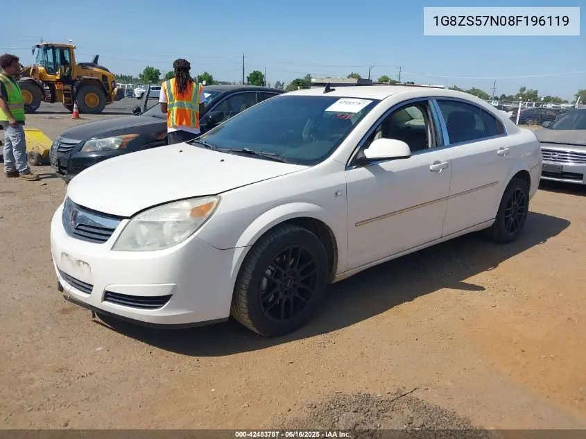 2008 Saturn Aura Xe VIN: 1G8ZS57N08F196119 Lot: 42483787
