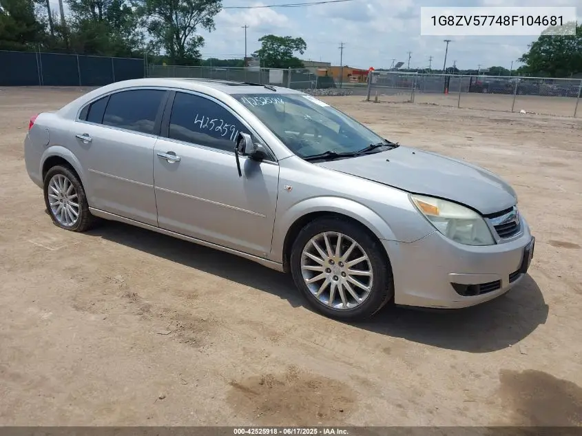 2008 Saturn Aura Xr VIN: 1G8ZV57748F104681 Lot: 42525918