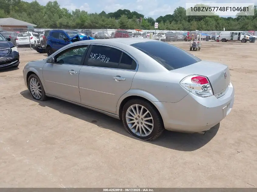 2008 Saturn Aura Xr VIN: 1G8ZV57748F104681 Lot: 42525918