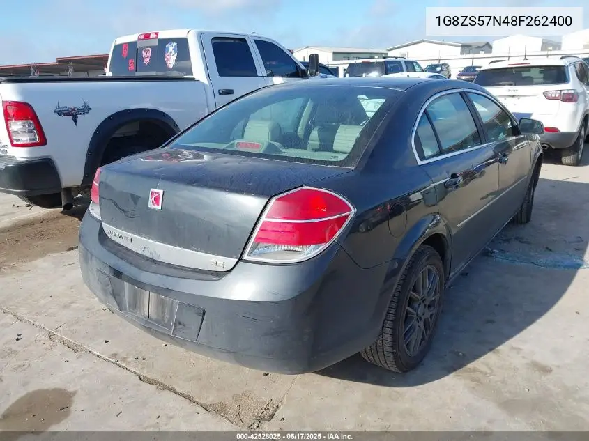 2008 Saturn Aura Xe VIN: 1G8ZS57N48F262400 Lot: 42528025