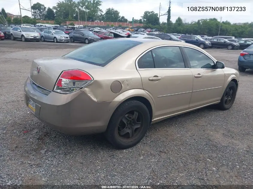 2008 Saturn Aura Xe VIN: 1G8ZS57N08F137233 Lot: 42650783