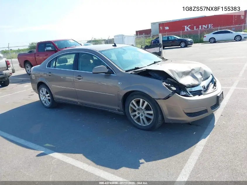 2008 Saturn Aura Xe VIN: 1G8ZS57NX8F155383 Lot: 42745856