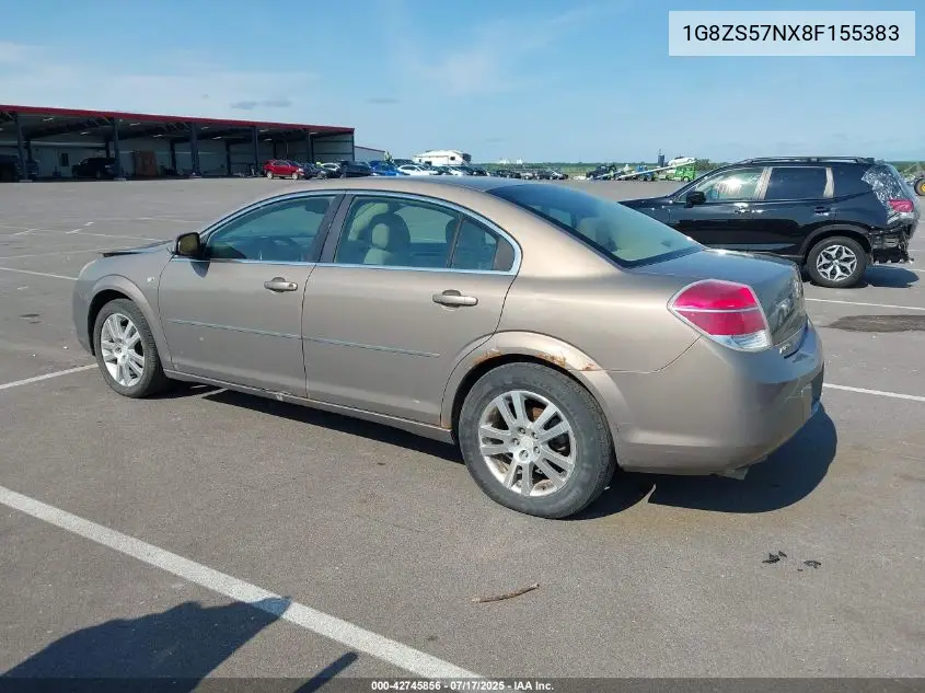 2008 Saturn Aura Xe VIN: 1G8ZS57NX8F155383 Lot: 42745856