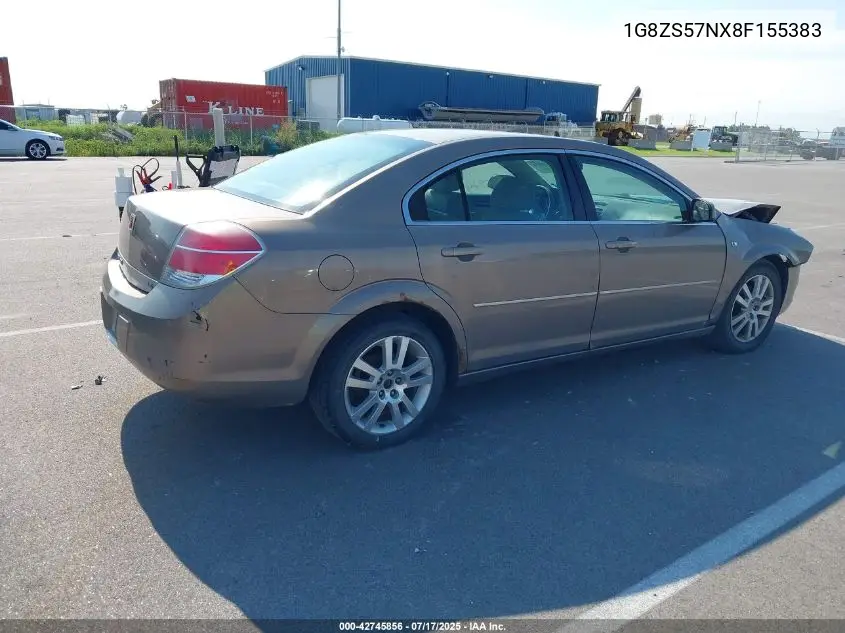 2008 Saturn Aura Xe VIN: 1G8ZS57NX8F155383 Lot: 42745856