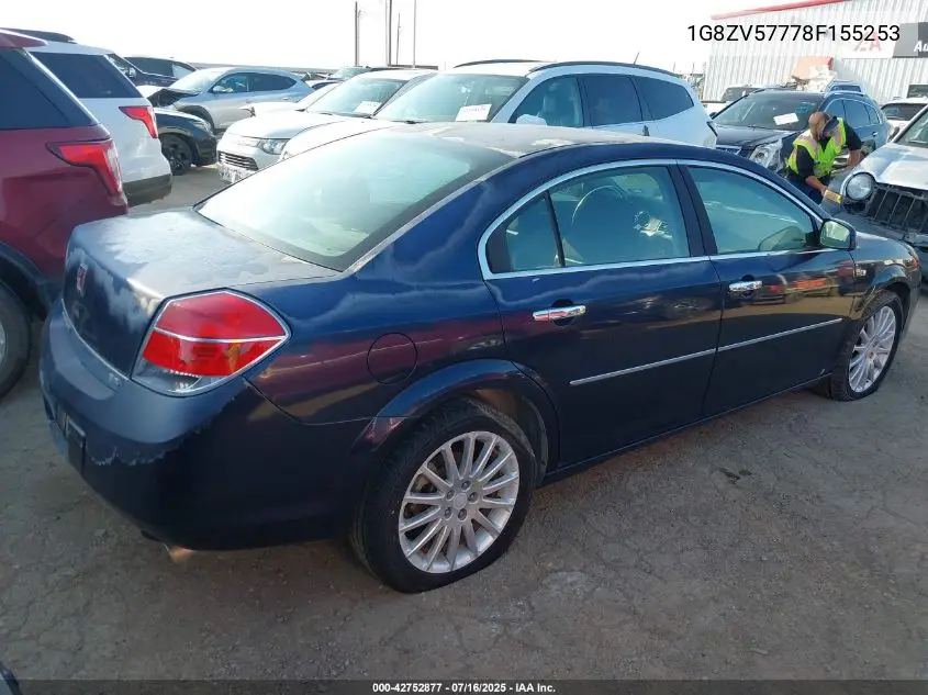 2008 Saturn Aura Xr VIN: 1G8ZV57778F155253 Lot: 42752877