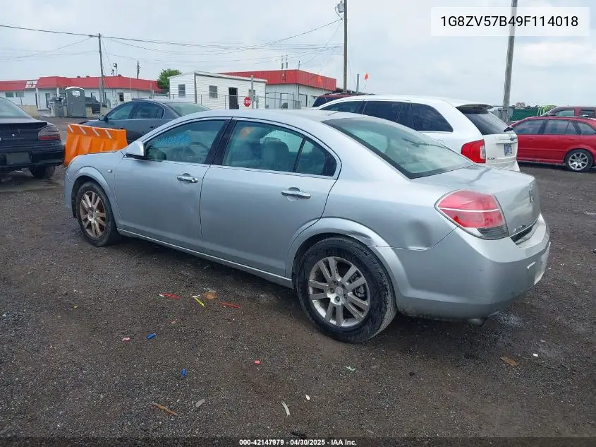 2009 Saturn Aura Xr VIN: 1G8ZV57B49F114018 Lot: 42147979
