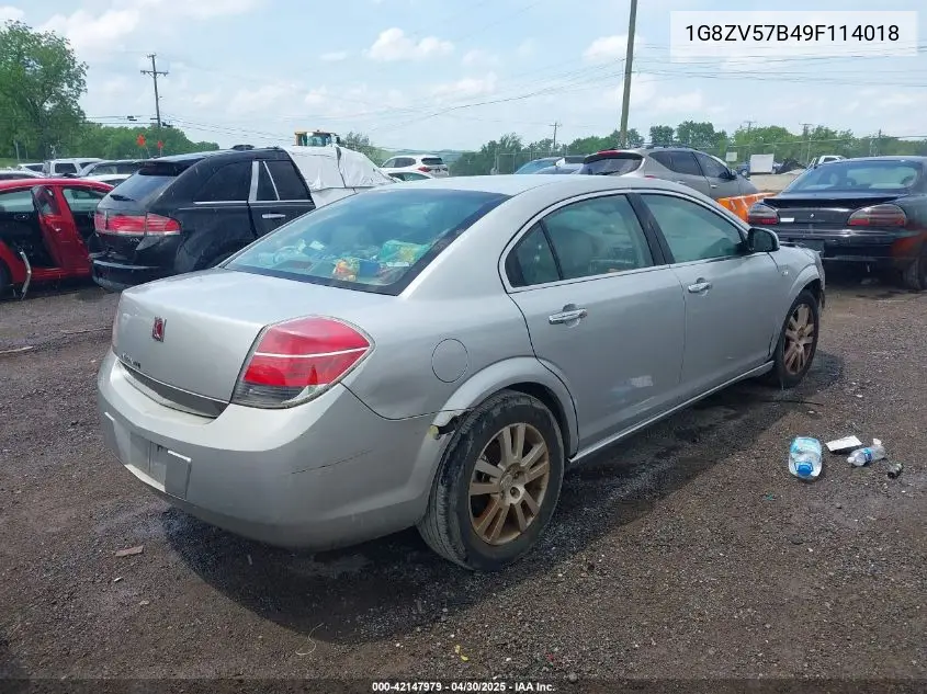 2009 Saturn Aura Xr VIN: 1G8ZV57B49F114018 Lot: 42147979