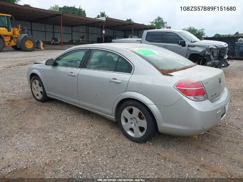 2009 Saturn Aura Xe VIN: 1G8ZS57B89F151680 Lot: 42153185