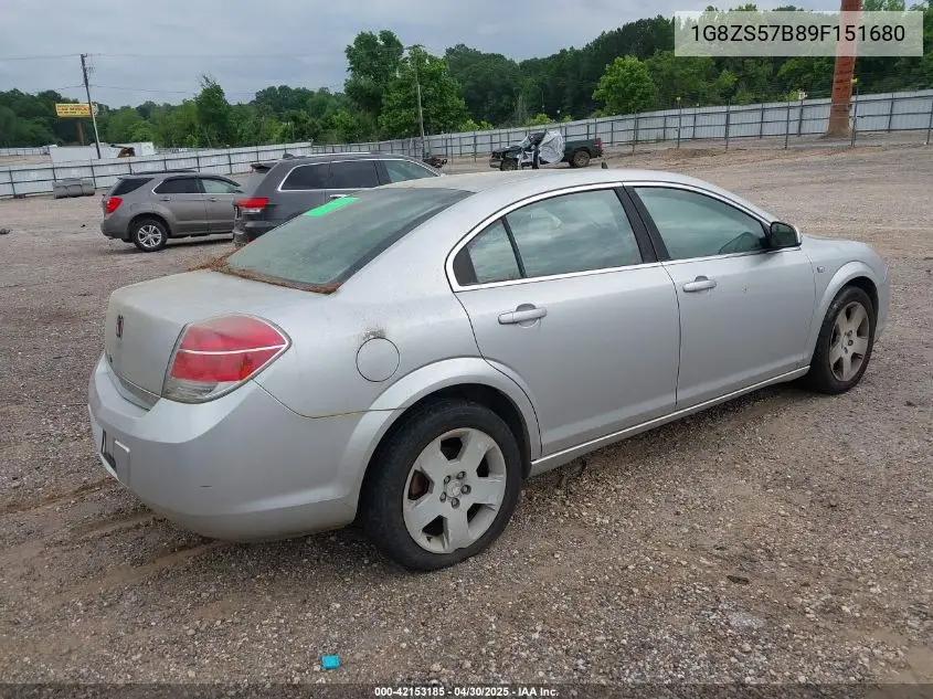 2009 Saturn Aura Xe VIN: 1G8ZS57B89F151680 Lot: 42153185