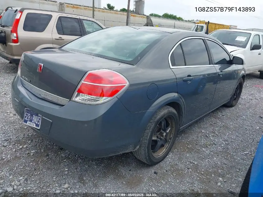 2009 Saturn Aura Xe VIN: 1G8ZS57B79F143893 Lot: 42177389
