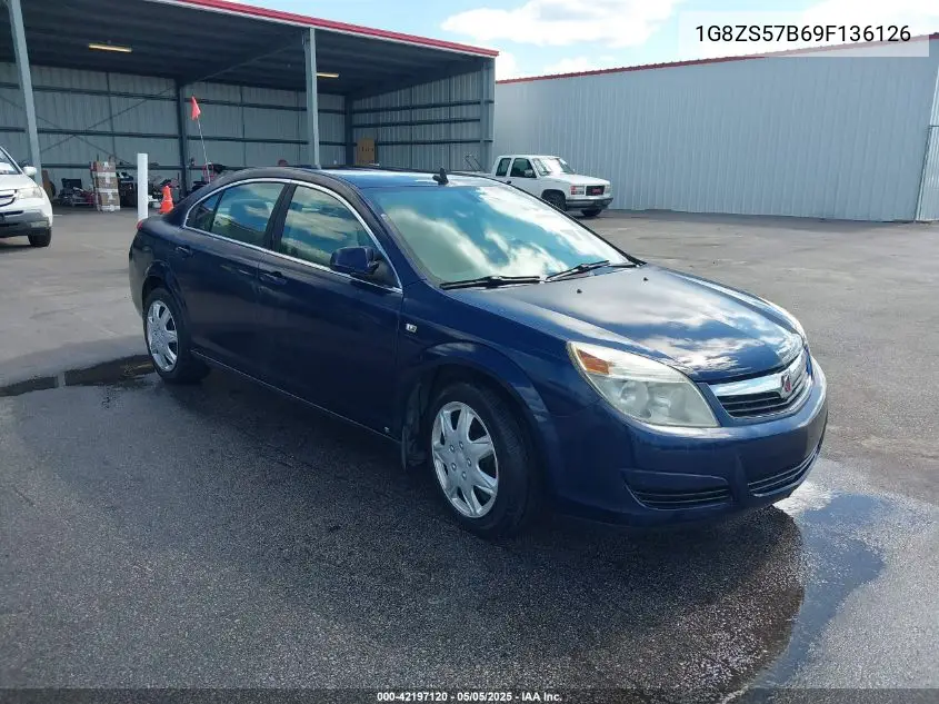 2009 Saturn Aura Xe VIN: 1G8ZS57B69F136126 Lot: 42197120