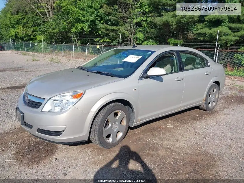 2009 Saturn Aura Xe VIN: 1G8ZS57B09F179604 Lot: 42565259