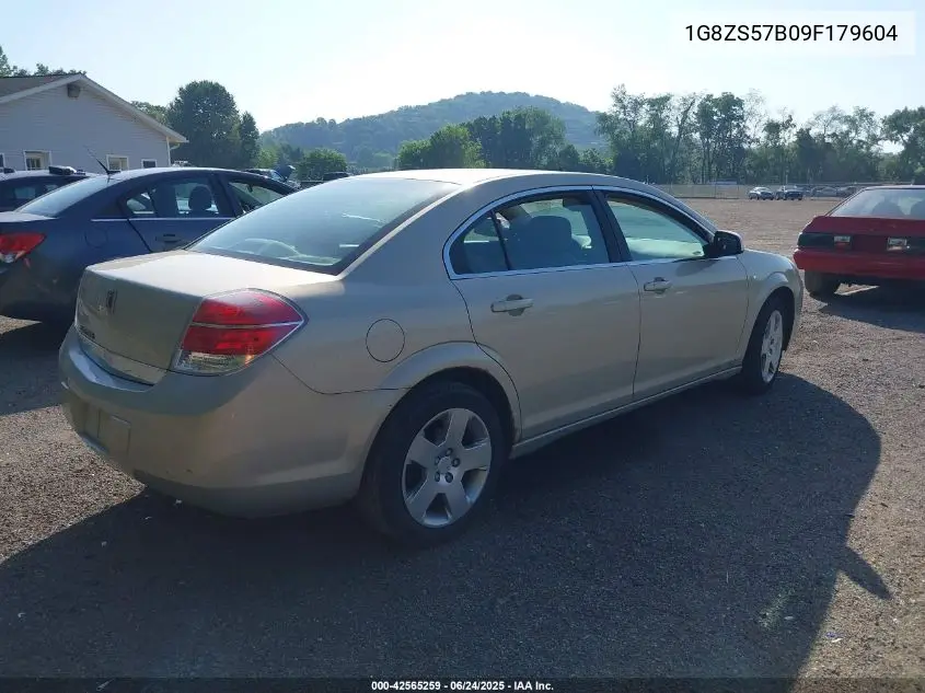 2009 Saturn Aura Xe VIN: 1G8ZS57B09F179604 Lot: 42565259