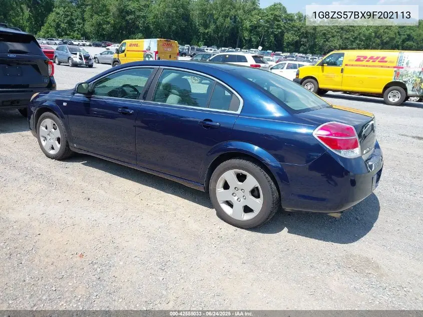 2009 Saturn Aura Xe VIN: 1G8ZS57BX9F202113 Lot: 42585033