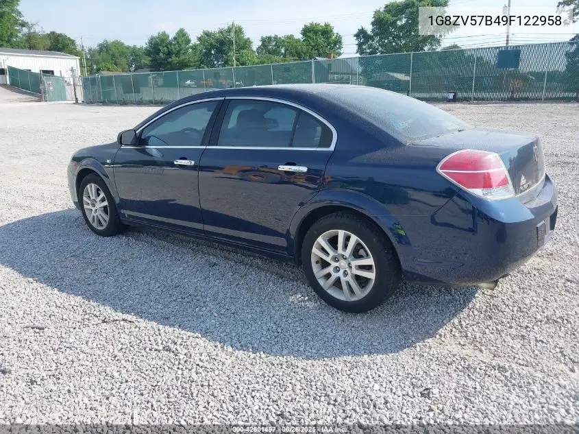 2009 Saturn Aura Xr VIN: 1G8ZV57B49F122958 Lot: 42601497