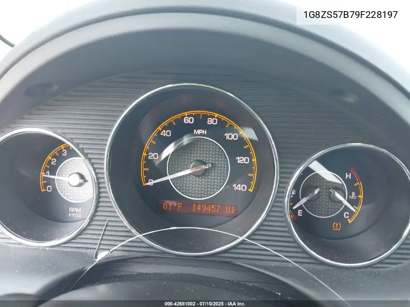 2009 Saturn Aura Xe VIN: 1G8ZS57B79F228197 Lot: 42681002