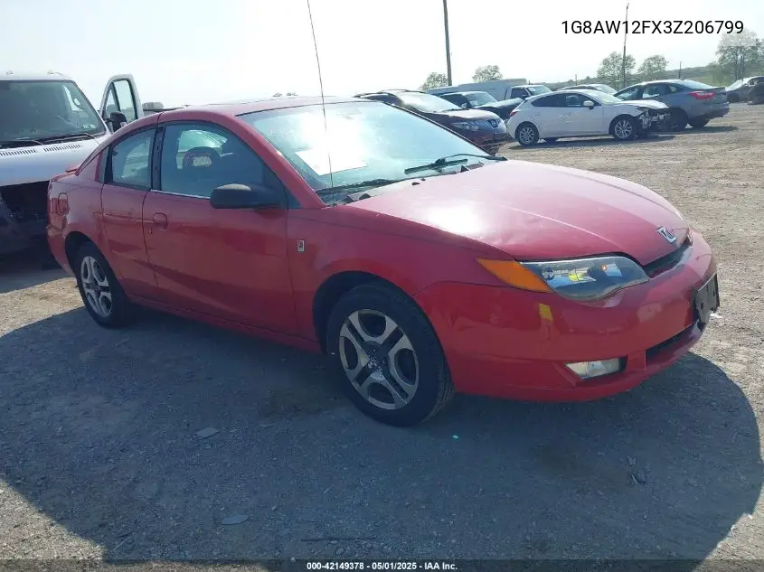 2003 Saturn Ion 3 VIN: 1G8AW12FX3Z206799 Lot: 42149378