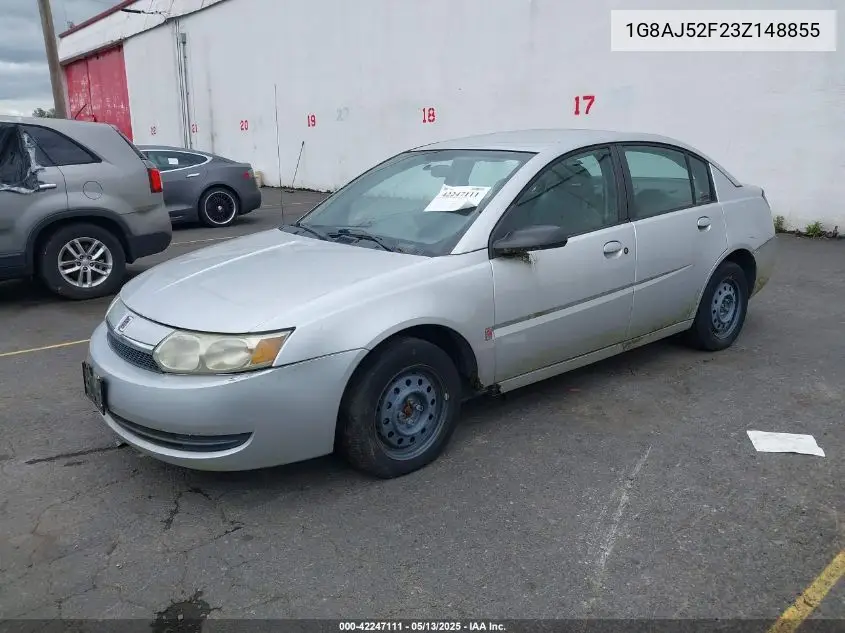 2003 Saturn Ion 2 VIN: 1G8AJ52F23Z148855 Lot: 42247111