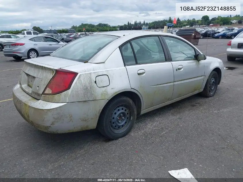 2003 Saturn Ion 2 VIN: 1G8AJ52F23Z148855 Lot: 42247111