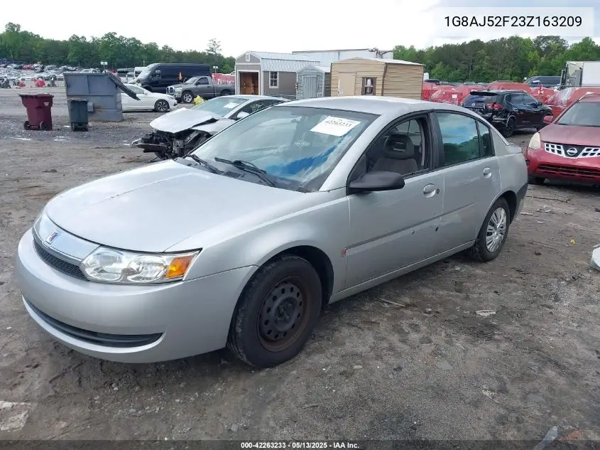 2003 Saturn Ion 2 VIN: 1G8AJ52F23Z163209 Lot: 42263233