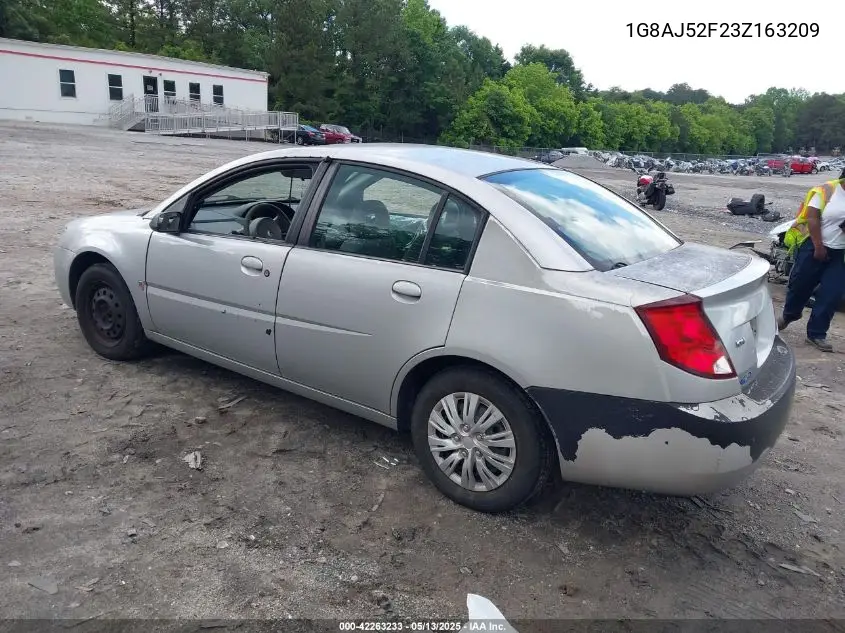 2003 Saturn Ion 2 VIN: 1G8AJ52F23Z163209 Lot: 42263233