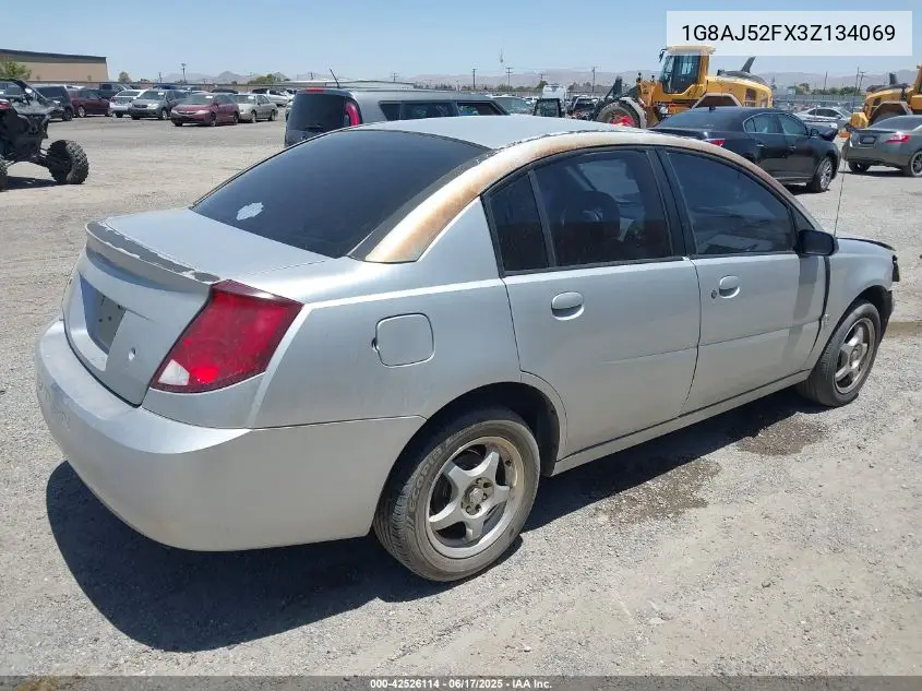 2003 Saturn Ion 2 VIN: 1G8AJ52FX3Z134069 Lot: 42526114