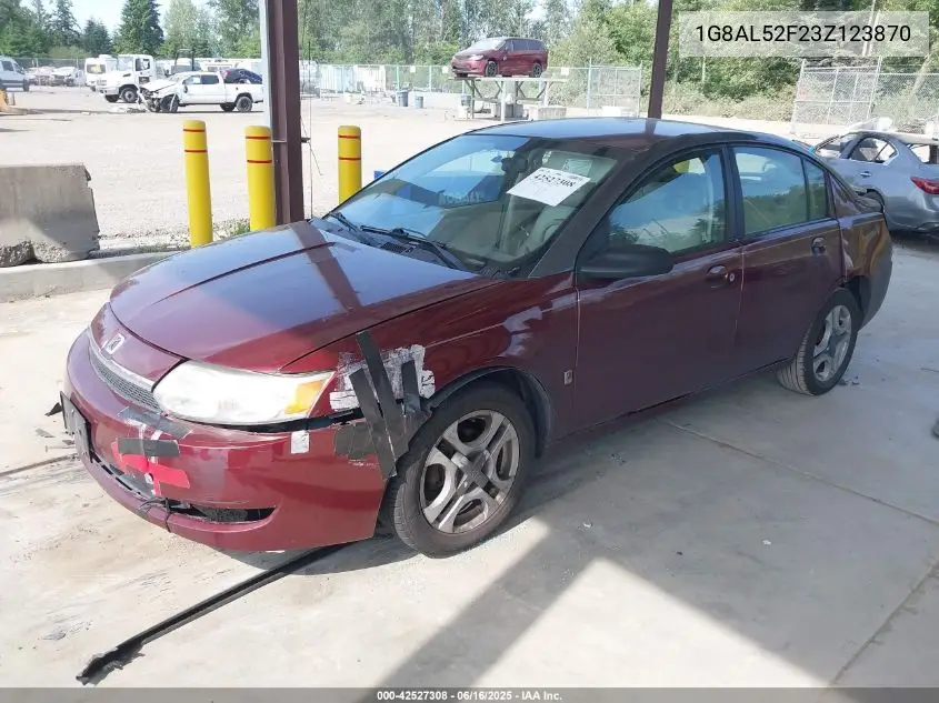 2003 Saturn Ion 3 VIN: 1G8AL52F23Z123870 Lot: 42527308