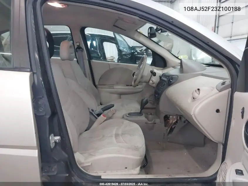 2003 Saturn Ion 2 VIN: 1G8AJ52F23Z100188 Lot: 42619426