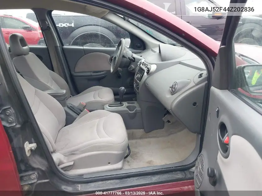 2004 Saturn Ion 2 VIN: 1G8AJ52F44Z202836 Lot: 41777766