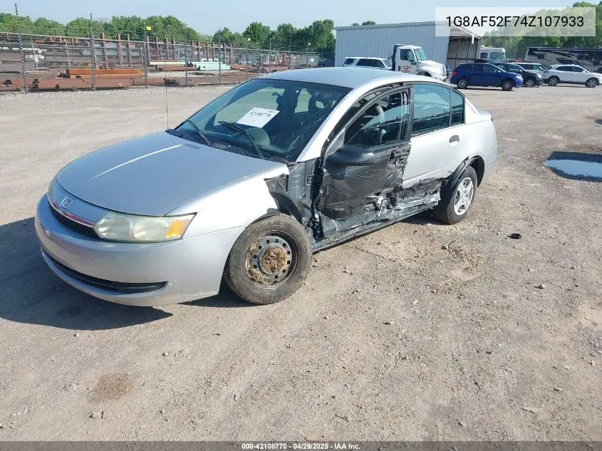 2004 Saturn Ion 1 VIN: 1G8AF52F74Z107933 Lot: 42108770