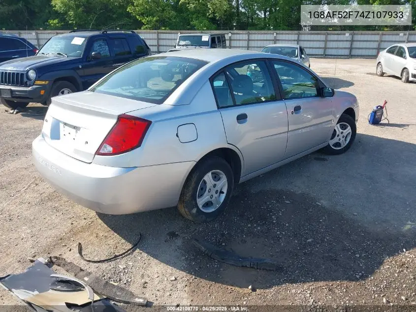 2004 Saturn Ion 1 VIN: 1G8AF52F74Z107933 Lot: 42108770