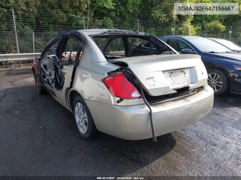 2004 Saturn Ion 2 VIN: 1G8AJ52F64Z156667 Lot: 42143697