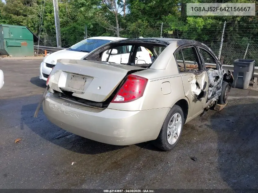 2004 Saturn Ion 2 VIN: 1G8AJ52F64Z156667 Lot: 42143697