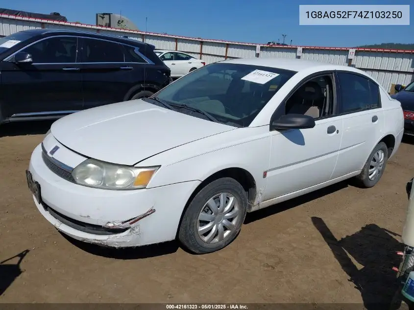 2004 Saturn Ion 1 VIN: 1G8AG52F74Z103250 Lot: 42161323