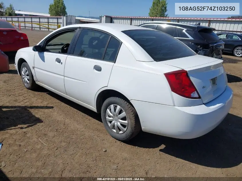 2004 Saturn Ion 1 VIN: 1G8AG52F74Z103250 Lot: 42161323