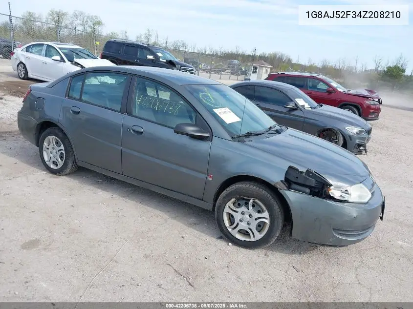 2004 Saturn Ion 2 VIN: 1G8AJ52F34Z208210 Lot: 42206738