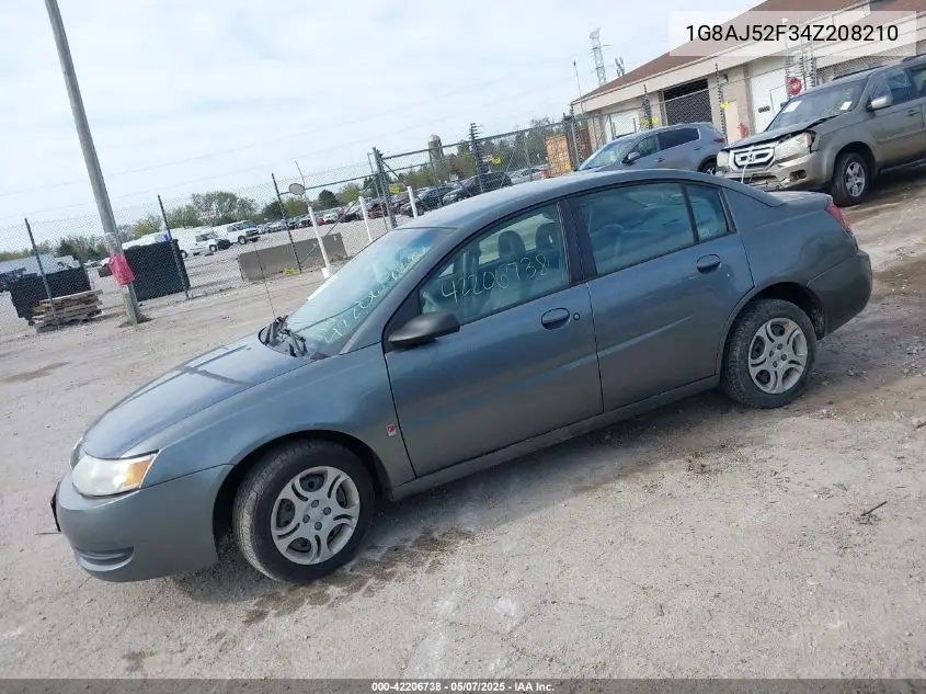 2004 Saturn Ion 2 VIN: 1G8AJ52F34Z208210 Lot: 42206738