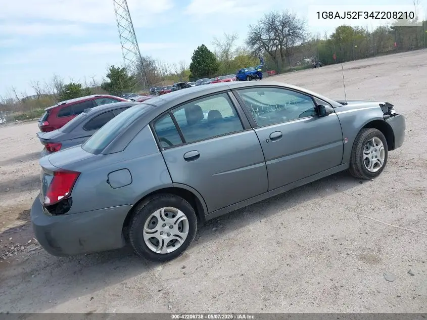 2004 Saturn Ion 2 VIN: 1G8AJ52F34Z208210 Lot: 42206738