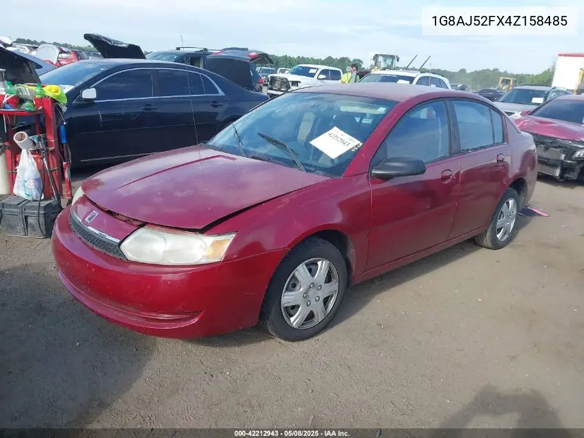 2004 Saturn Ion 2 VIN: 1G8AJ52FX4Z158485 Lot: 42212943