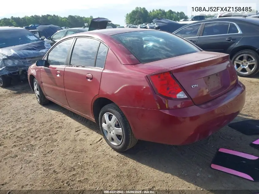 2004 Saturn Ion 2 VIN: 1G8AJ52FX4Z158485 Lot: 42212943
