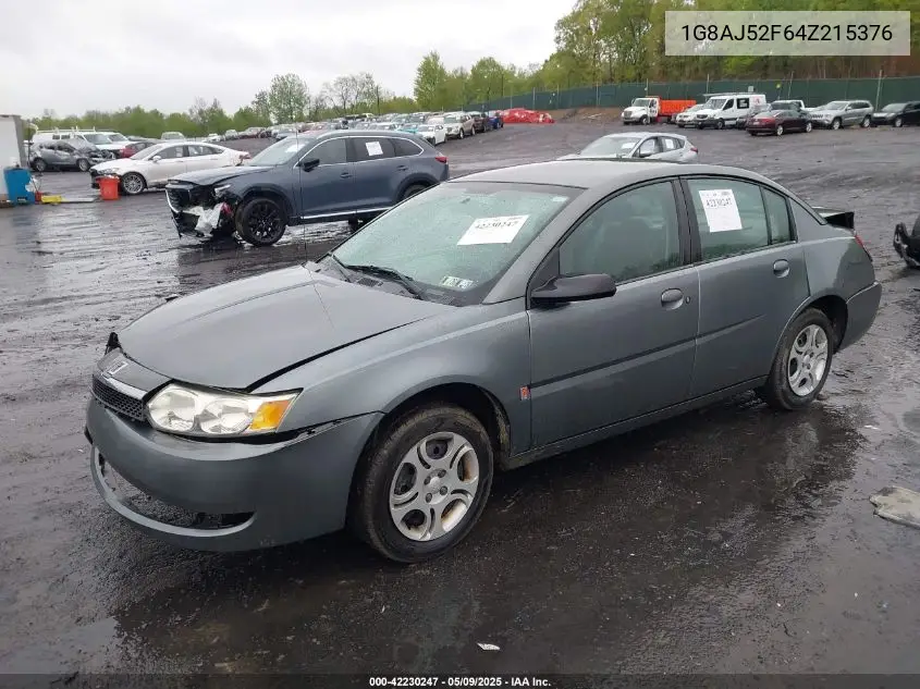 2004 Saturn Ion 2 VIN: 1G8AJ52F64Z215376 Lot: 42230247