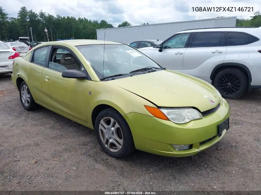 2004 Saturn Ion 3 VIN: 1G8AW12FX4Z146721 Lot: 42461727