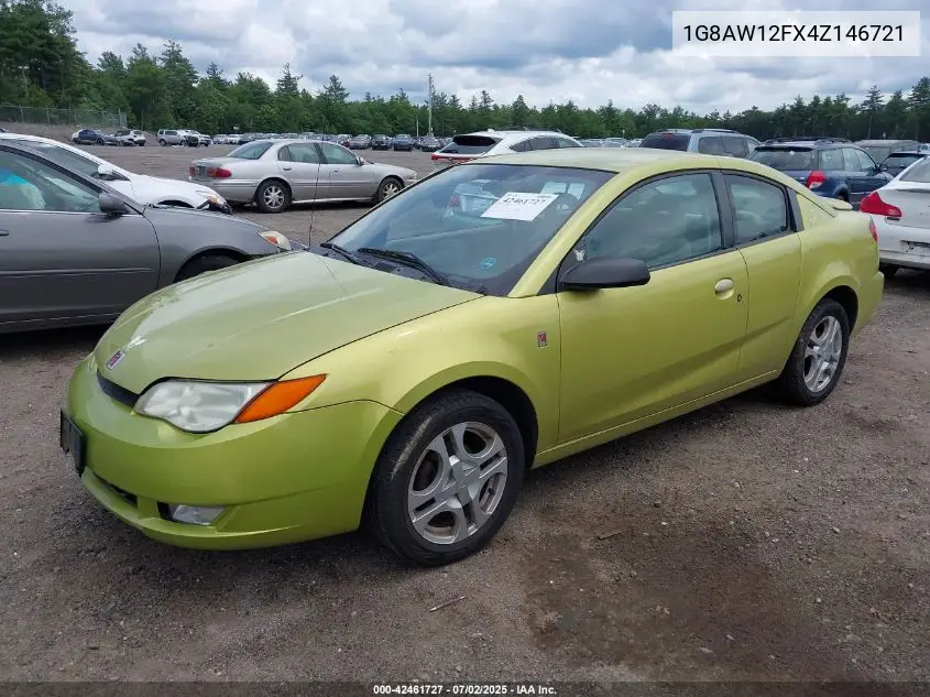 2004 Saturn Ion 3 VIN: 1G8AW12FX4Z146721 Lot: 42461727