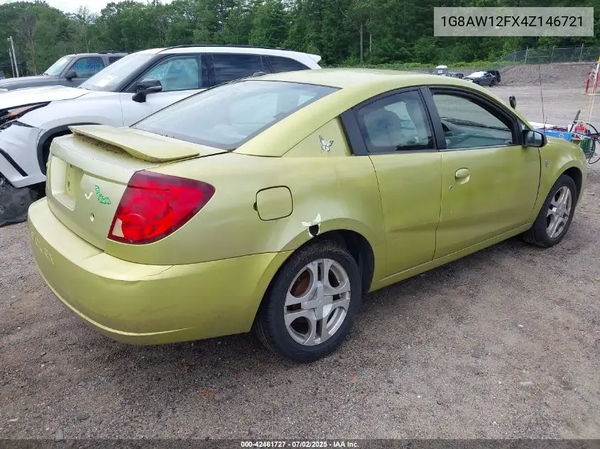 2004 Saturn Ion 3 VIN: 1G8AW12FX4Z146721 Lot: 42461727