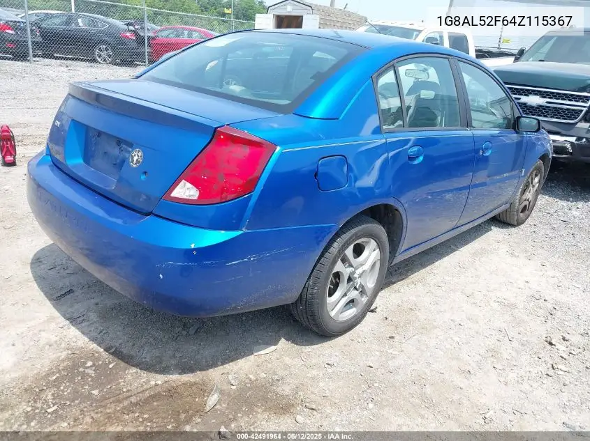 2004 Saturn Ion 3 VIN: 1G8AL52F64Z115367 Lot: 42491964