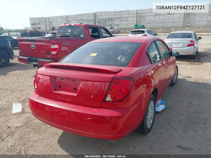 2004 Saturn Ion 2 VIN: 1G8AN12F84Z127121 Lot: 42493502