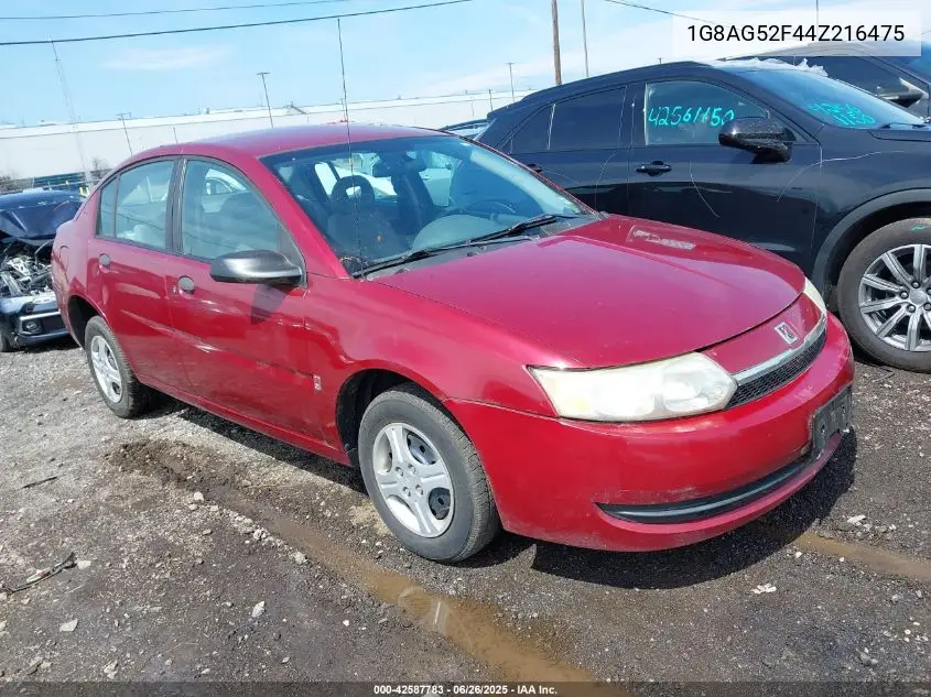 2004 Saturn Ion 1 VIN: 1G8AG52F44Z216475 Lot: 42587783