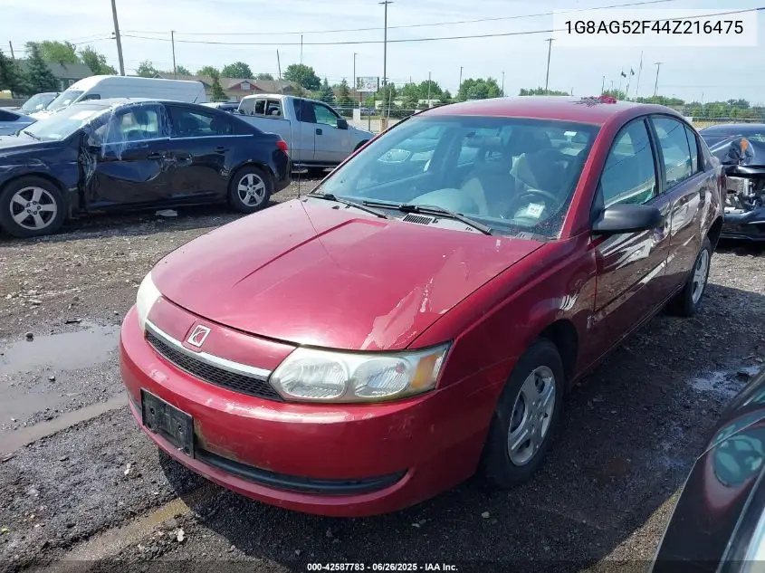 2004 Saturn Ion 1 VIN: 1G8AG52F44Z216475 Lot: 42587783