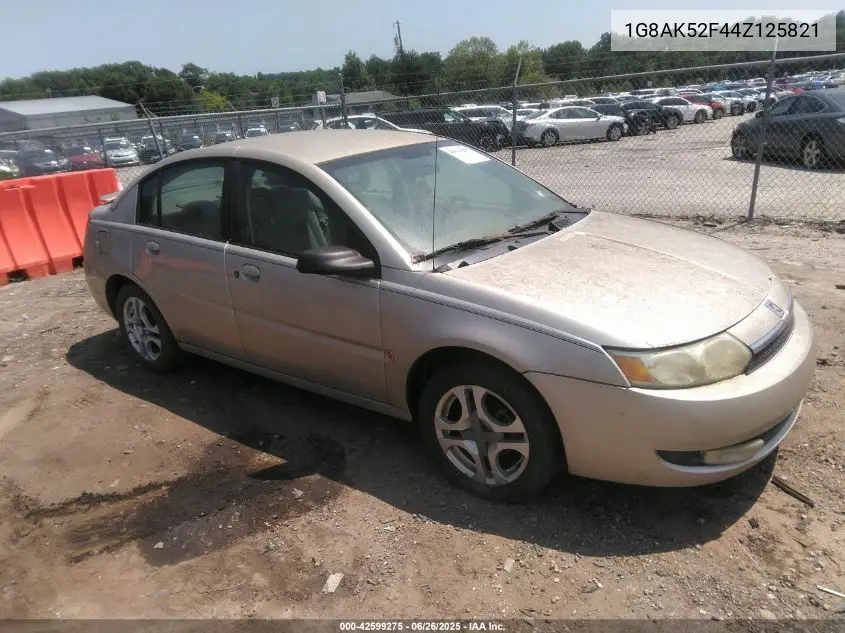 2004 Saturn Ion 3 VIN: 1G8AK52F44Z125821 Lot: 42599275